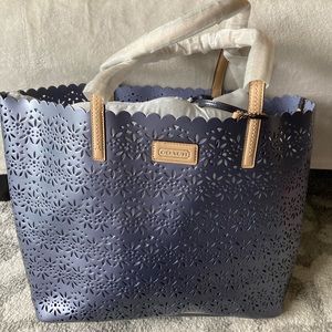 NWT Coach Laser Cut City Tote